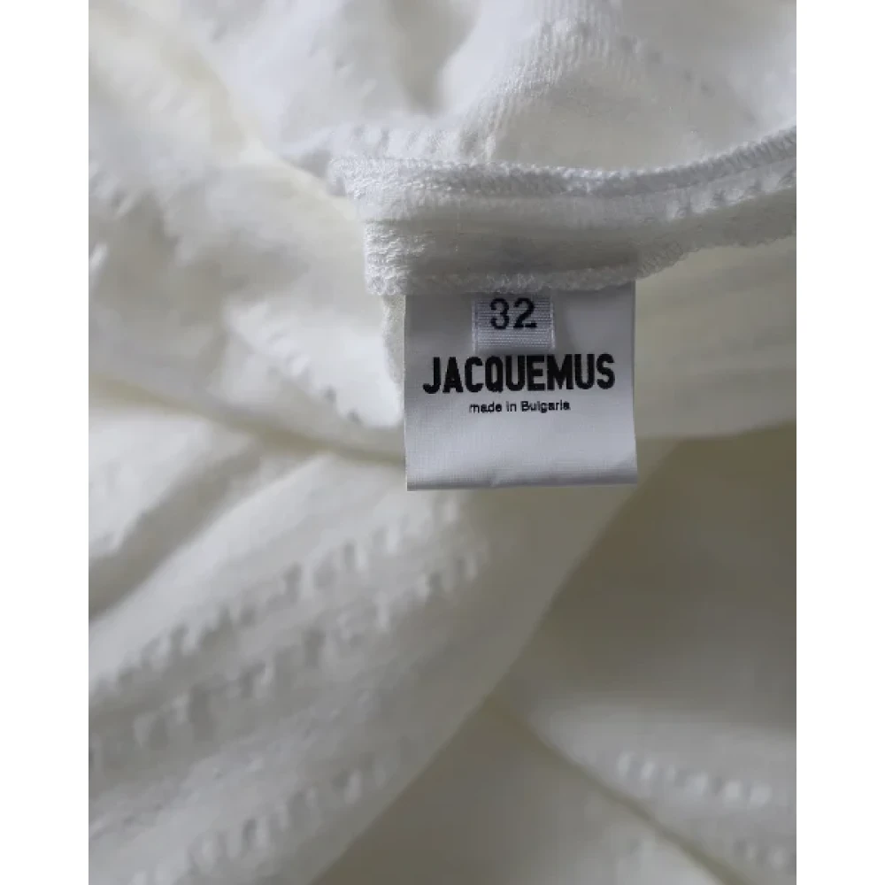 Jacquemus Pre-owned Cotton dresses White Dames