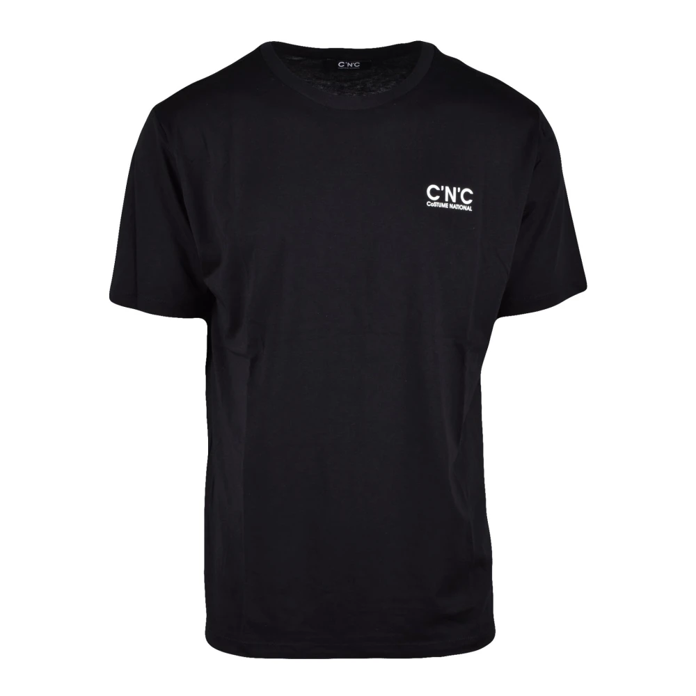Costume National Katoenen T-shirt met uniek ontwerp Black Heren