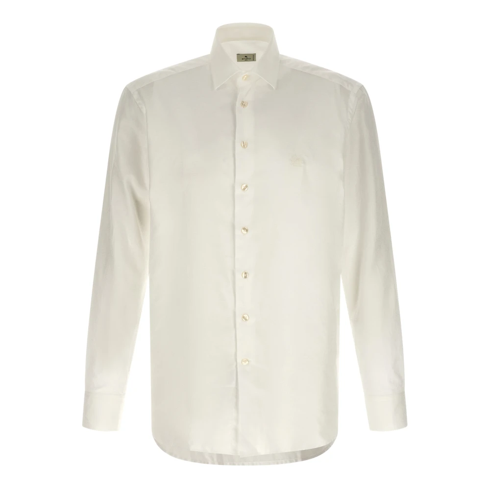 Etro Hombre Blanco - Camisa Jacquard De Cachemira - Shirts - L