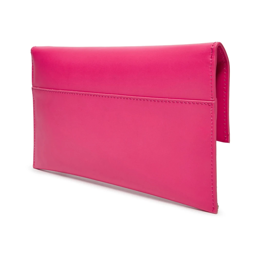 PATRIZIA PEPE Levendige Fuchsia Leren Ketting Clutch Pink Dames