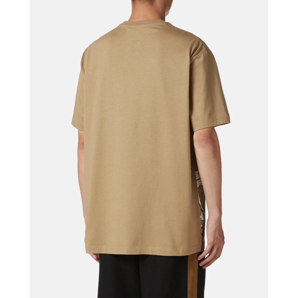 Iceberg Regular fit modderkleurig T-shirt met SpongeBob-print in jersey Brown Heren