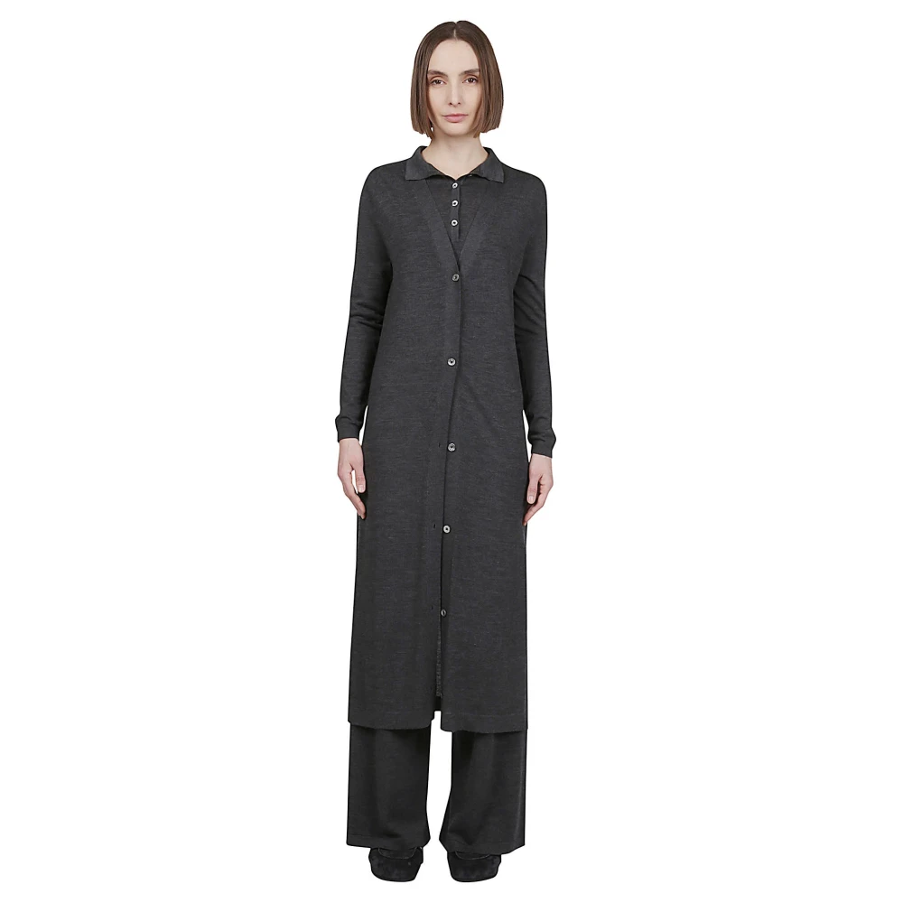 Eleventy Luxe Lang Wol Vest Gray Dames