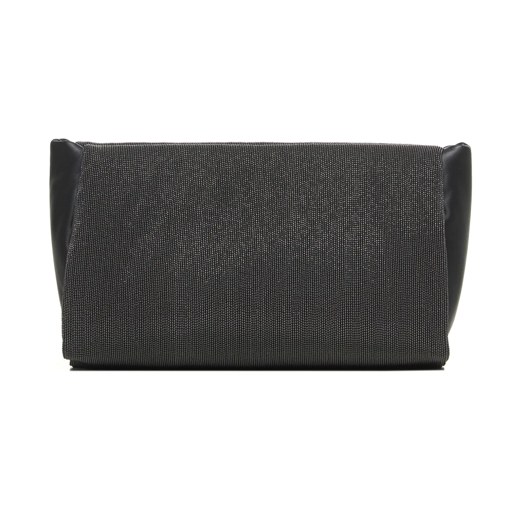 BRUNELLO CUCINELLI Zwarte Precious Clutch Tas Black Dames