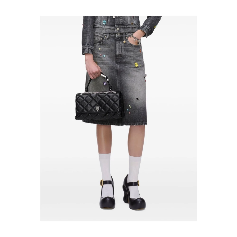Marc Jacobs Zwarte Dubbele Kettingtas Black Dames