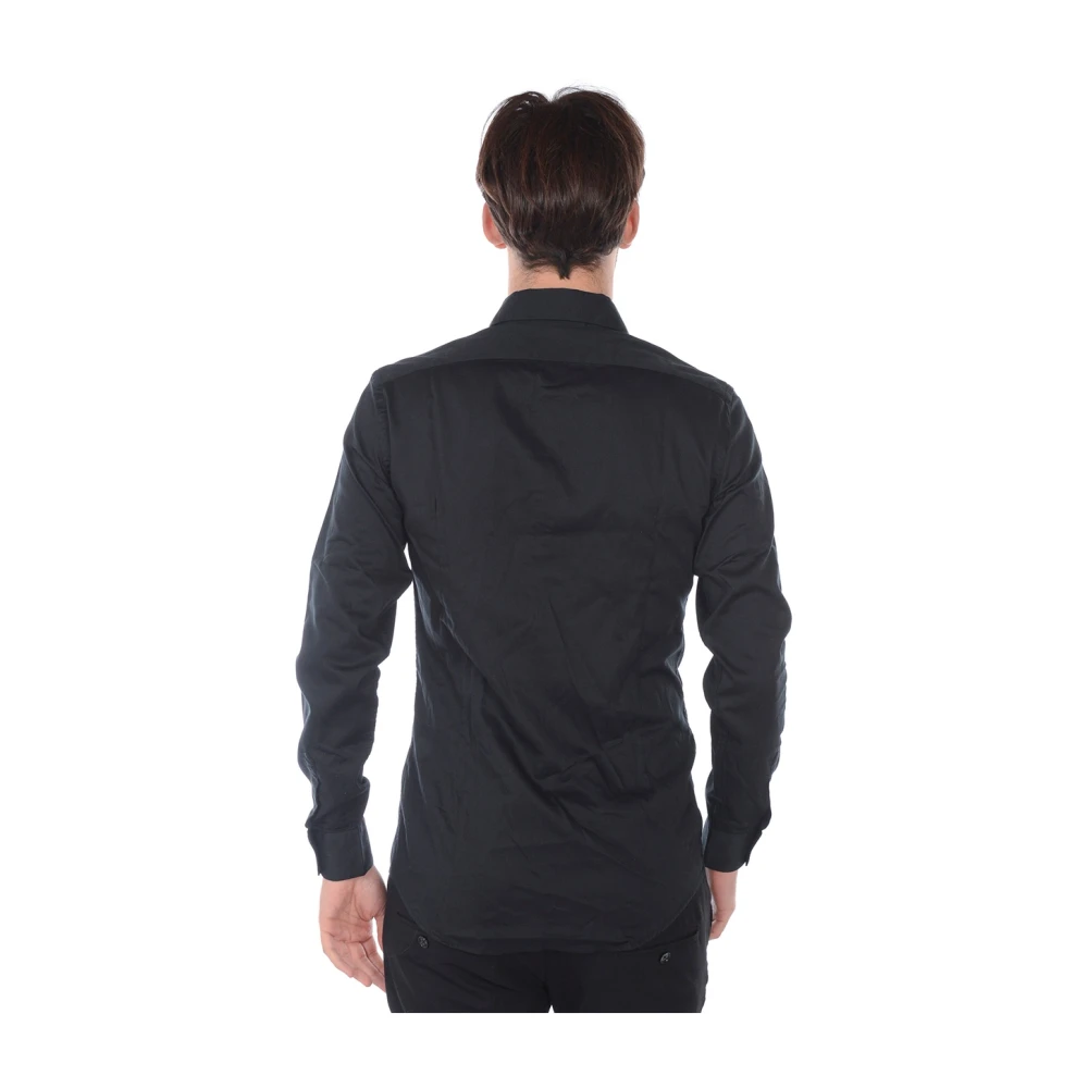 Daniele Alessandrini Casual Button-Up Overhemd Black Heren