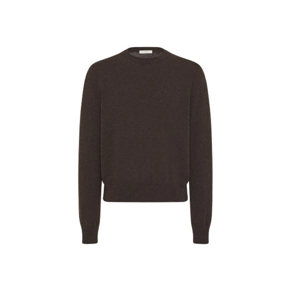 The Row Luxe Cashmere Crew Neck Sweater Brown Heren