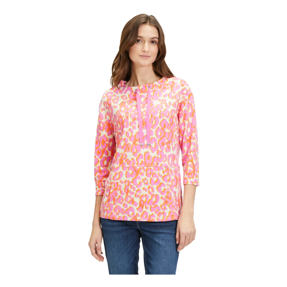 Betty Barclay Sweatshirt met dierenprint en glinsterende stenen Multicolor Dames