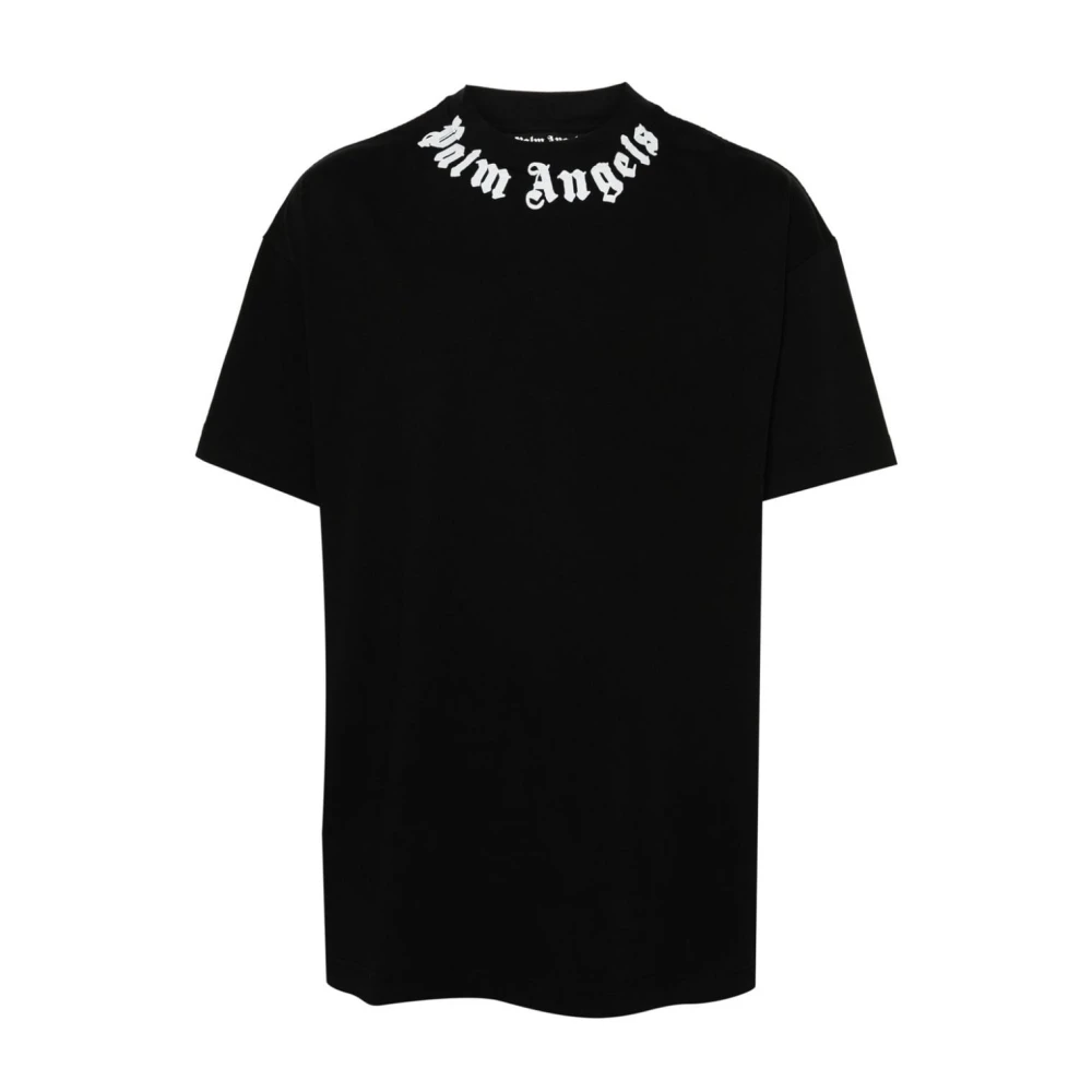 Palm Angels Black Logo T-Shirt Aw24 - Male - T-Shirts - L - Tops