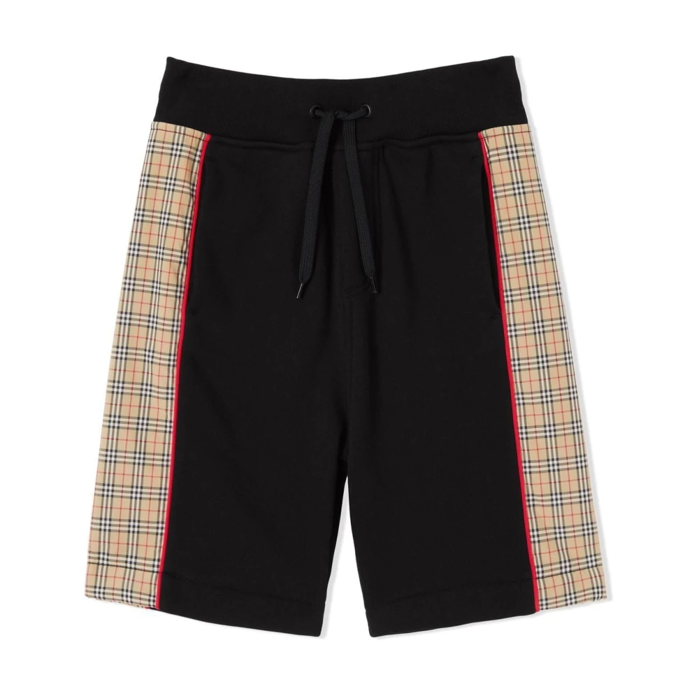 Burberry Rutig Bomullsshorts Black, Pojke