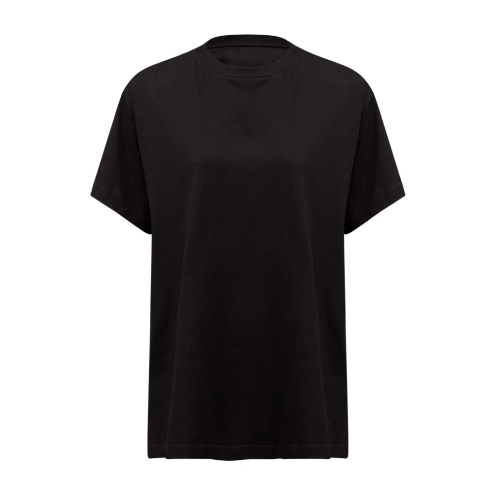 Mm6 Maison Margiela Women's Black T-Shirts, L, Cotton T-Shirt