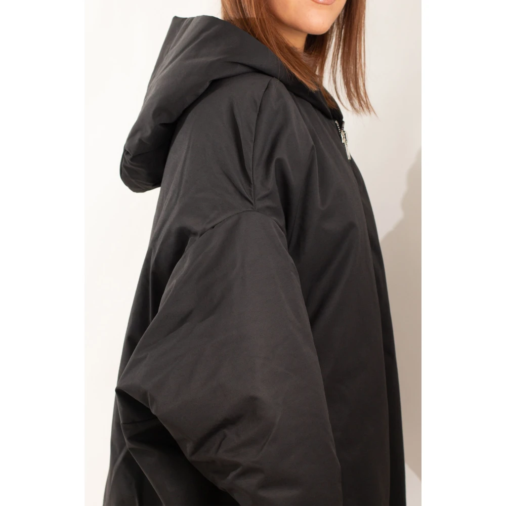 Rick Owens Hooded Peter Parka Black Dames