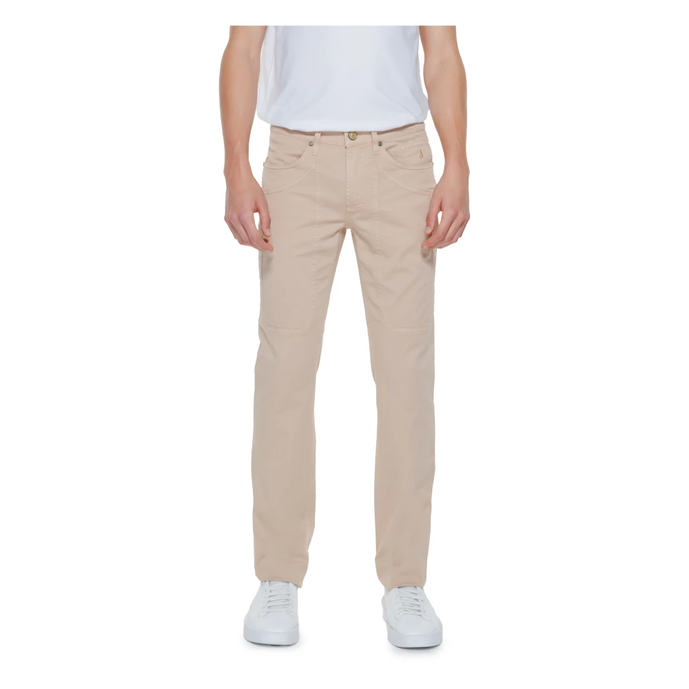 Jeckerson Slim Fit Herenbroek Lente Zomer Collectie Beige Heren