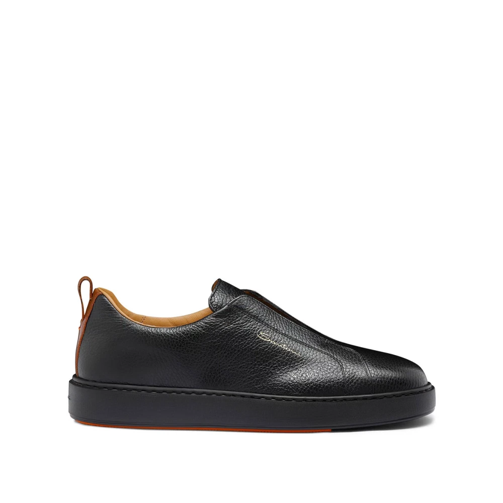 Santoni Men's Black Sneakers, 10 1/2 Uk, Stylish Trainers
