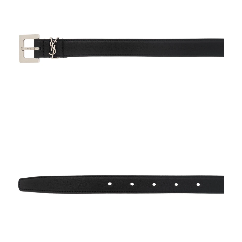 Saint Laurent Riem met logo Black Heren