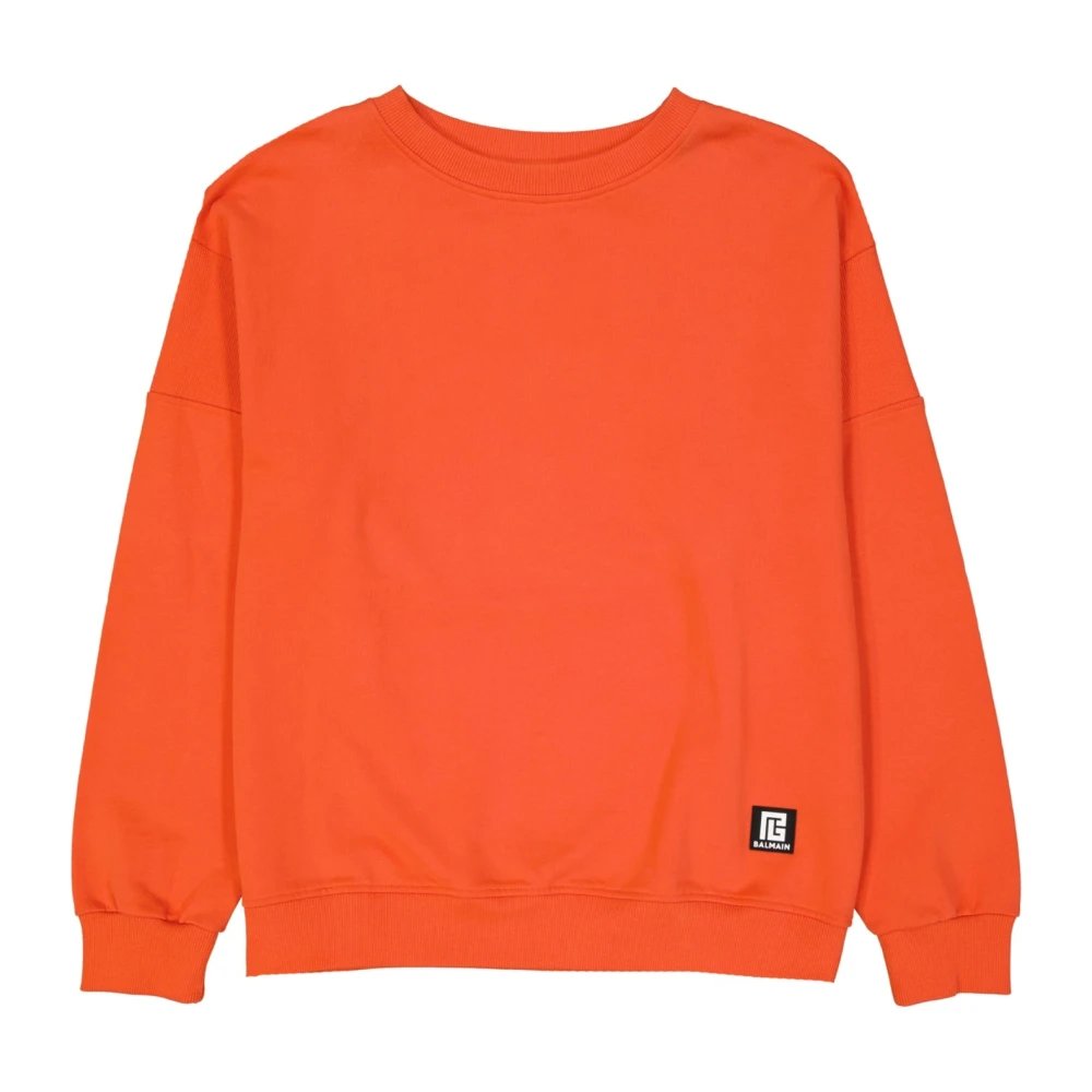 Balmain Oranje Katoenen Sweatshirt Aw23 Orange Heren