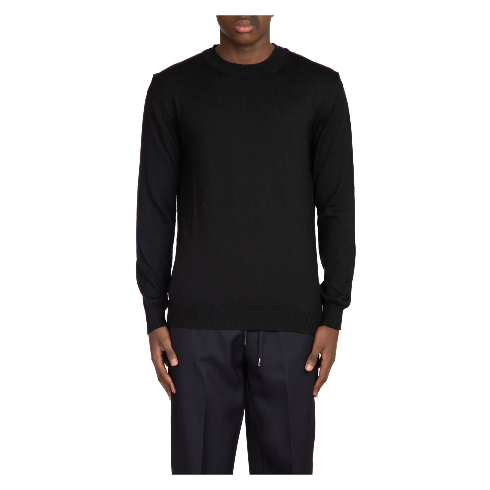 Costumein Gebreide Crewneck Sweater Black Heren
