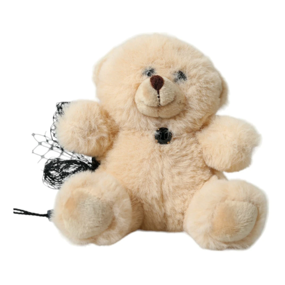 Dolce & Gabbana Beige Teddybr Mesh Net Haarklem Beige Dames