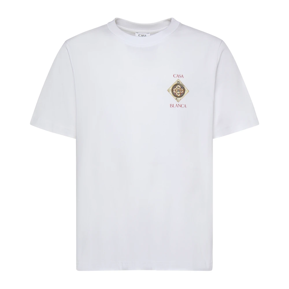 Casablanca Men's White T-Shirts, 2XL, Printed T-Shirt