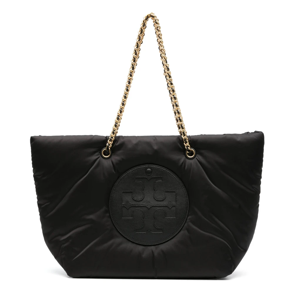 TORY BURCH Elegante Zwarte Polyester Tote Tas Black Dames