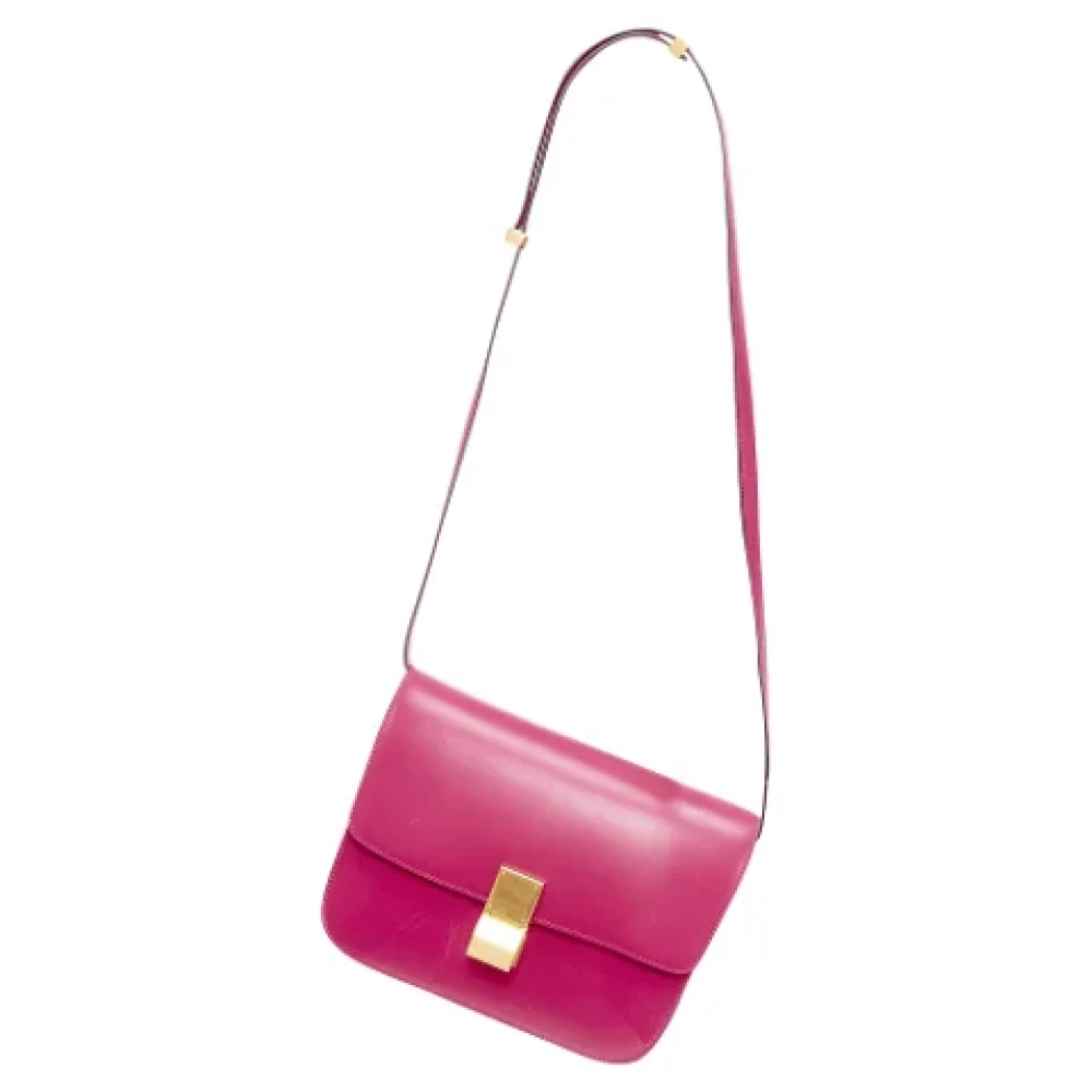 Celine Vintage Pre-owned Leather crossbody-bags Pink Dames