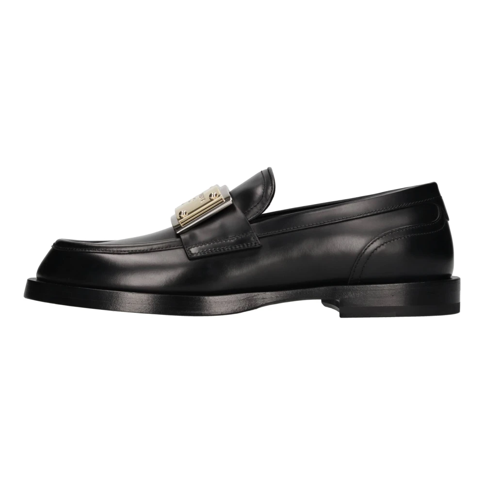 Dolce & Gabbana Uomo Nero - Mocassini In Pelle Di Vitello Spazzolata - Shoes - 40 Eu