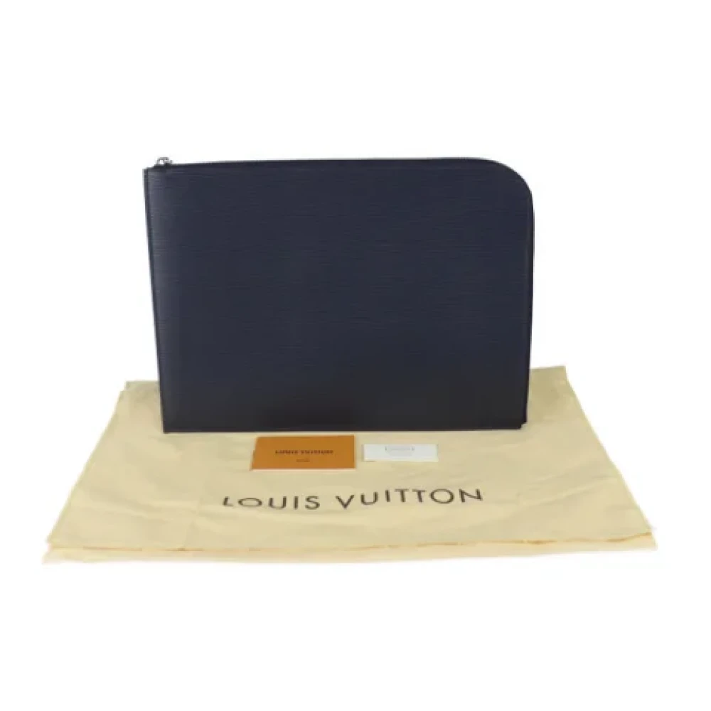 Louis Vuitton Vintage Pre-owned Leather clutches Blue Dames