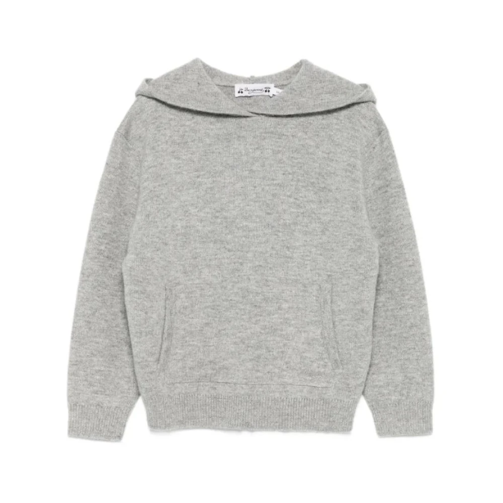 Bonpoint Girls Gray Kids Knitwear, 6 Y, Chic Coats For Kids