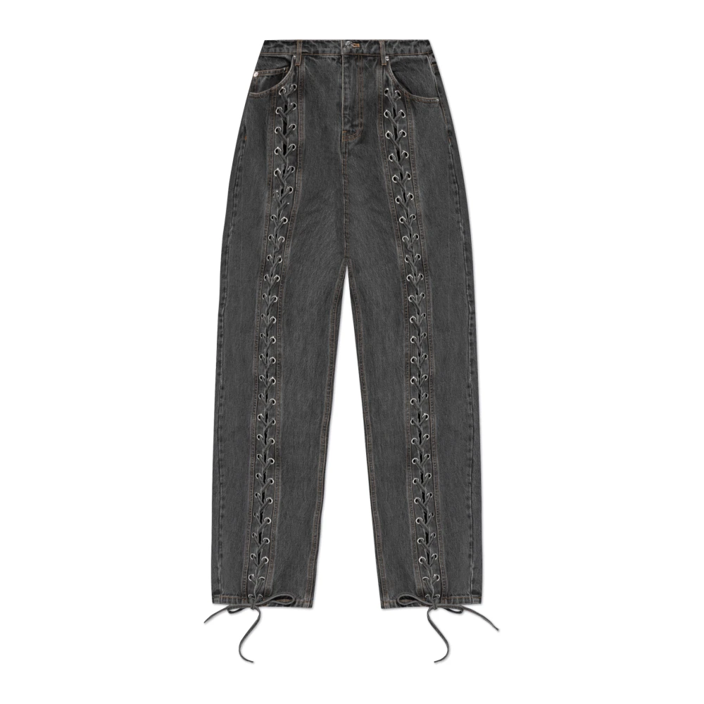 Rotate Birger Christensen Jeans met rechte pijpen Gray Dames