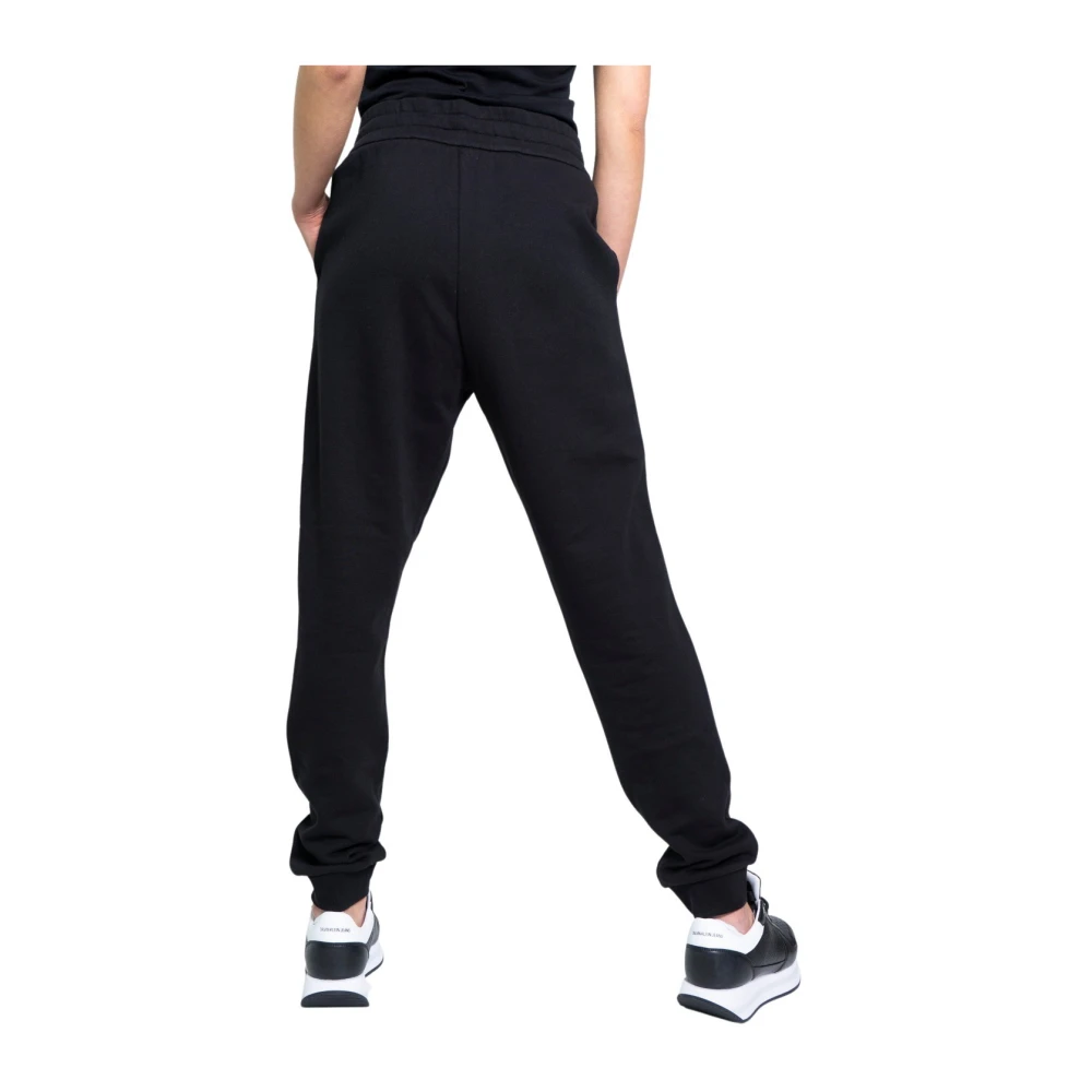 Armani Exchange Zwarte Kant Print Katoenen Broek Black Dames