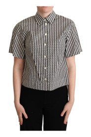 White Black Fantasy Pattern Shirt