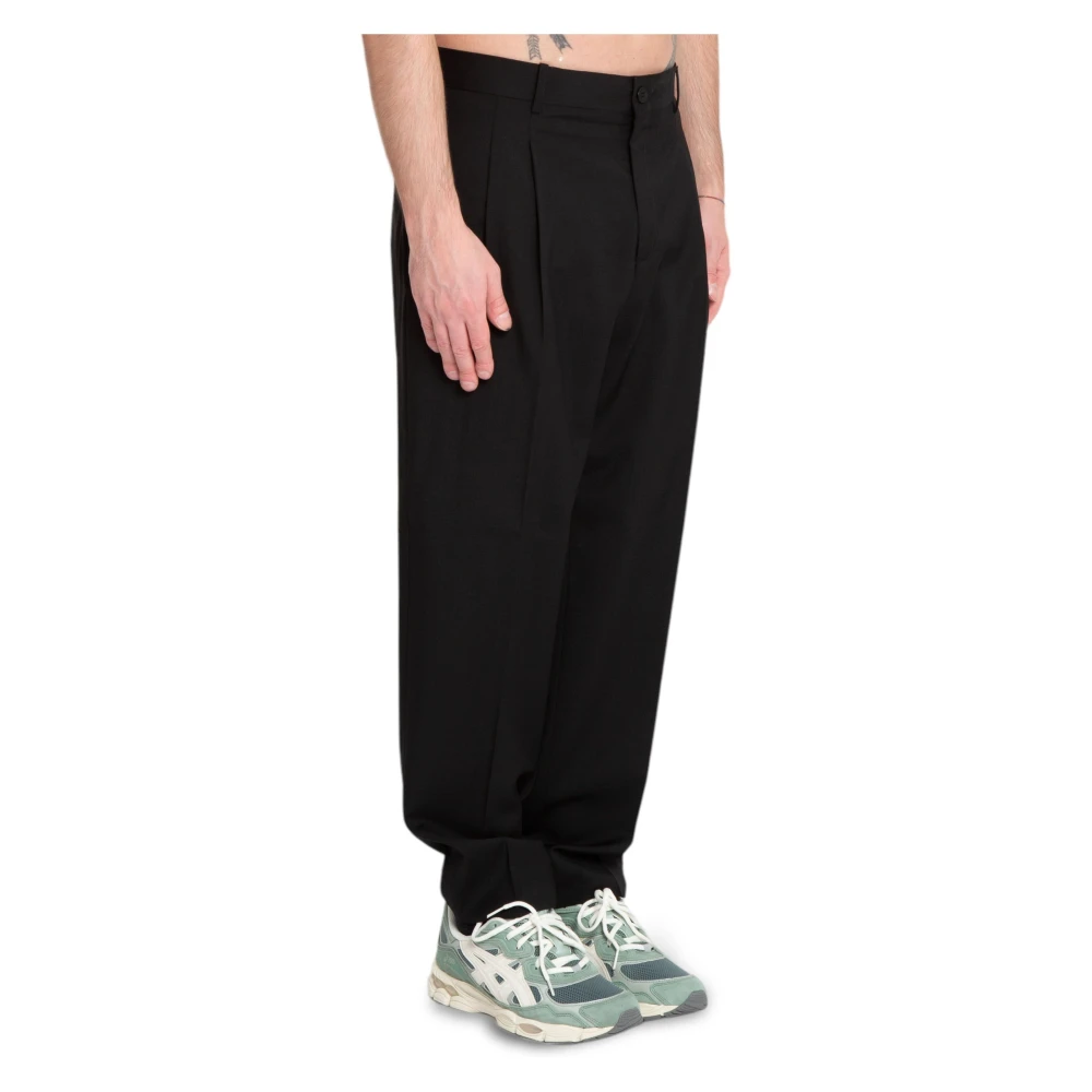 Costumein Dubbele Plooibroek in Matteo Stijl Black Heren