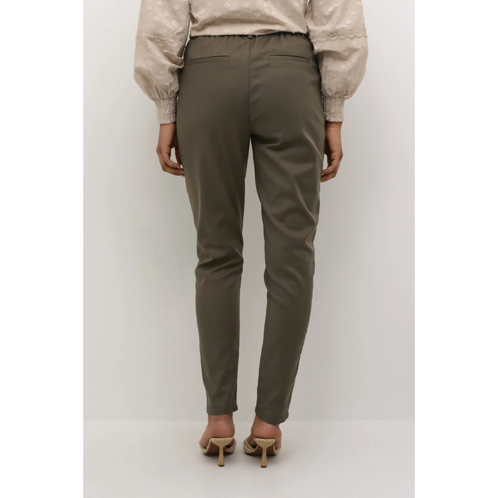 Kaffe Bruine Caloraine Broek Regular Fit Hoge Taille Brown Dames