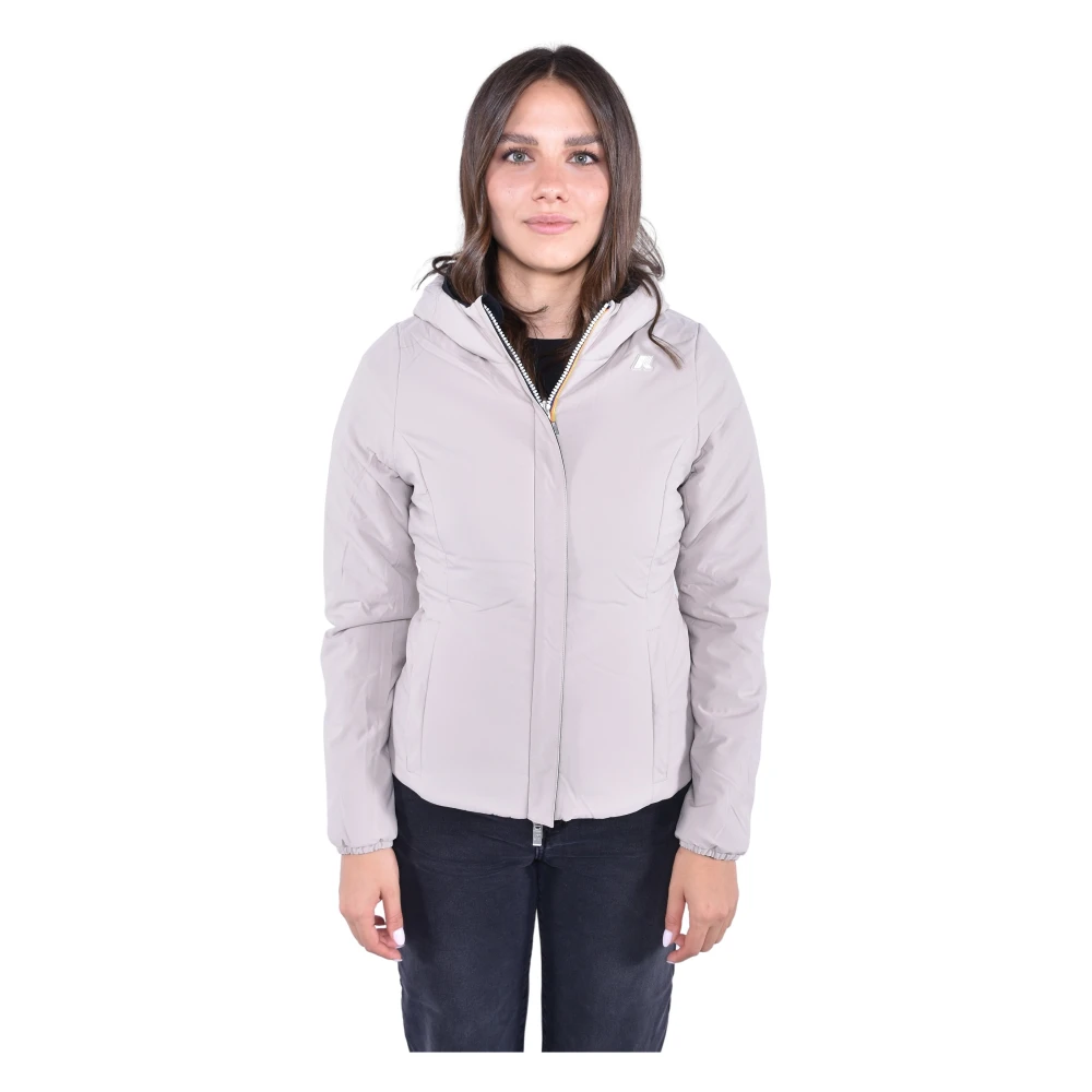 K-Way Women's Black Reversible Warm Double Jacket Lily