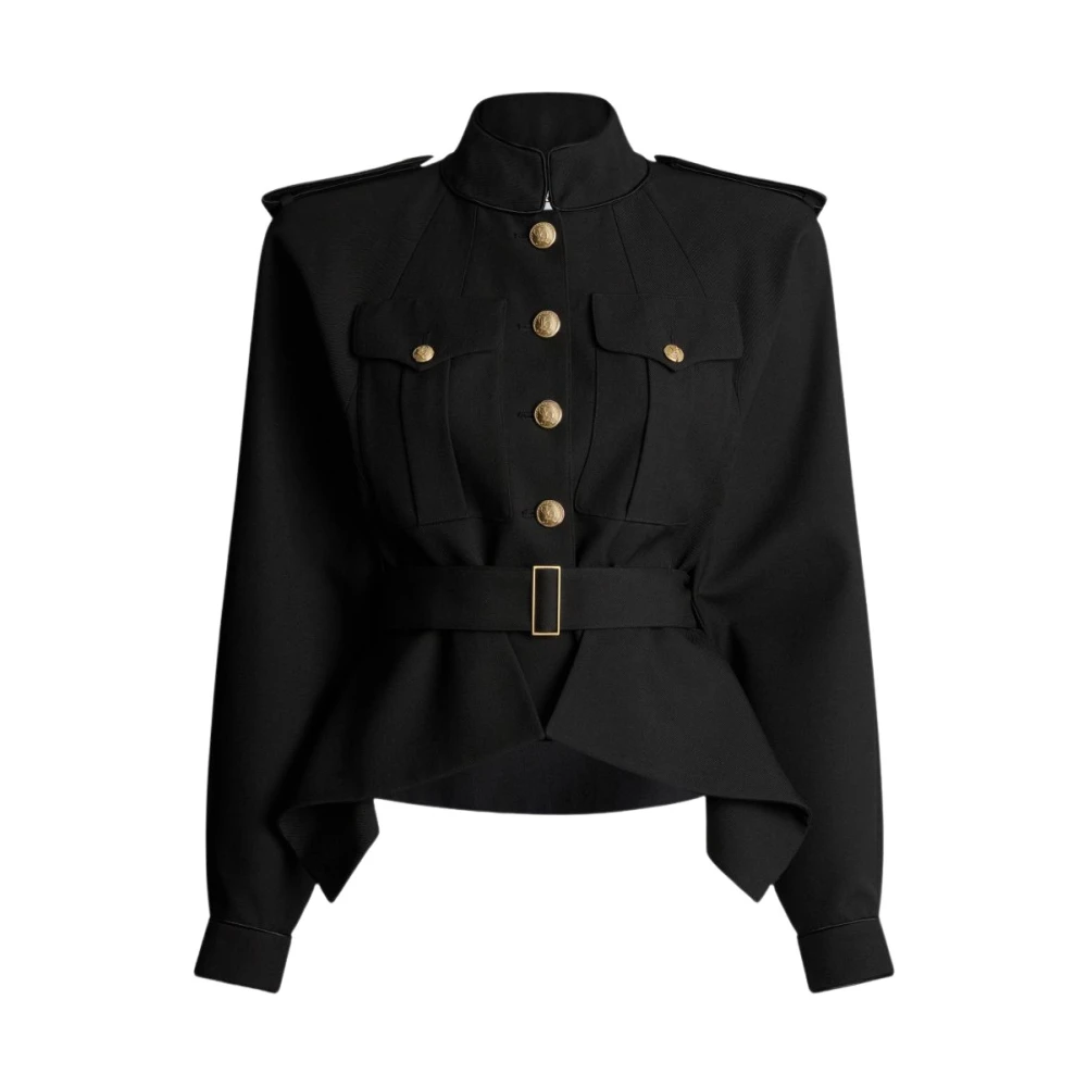 Balmain Donna Nero - Giacca Da Ufficiale Aderente - Jackets - Xs