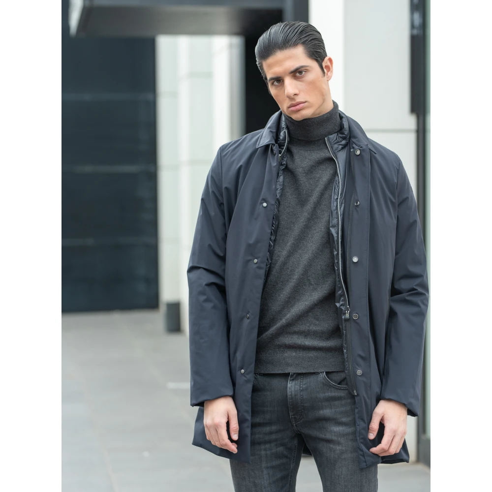 RRD Blauwe Hardshell Regenjas met Geïsoleerde Binnenjas Blue Heren