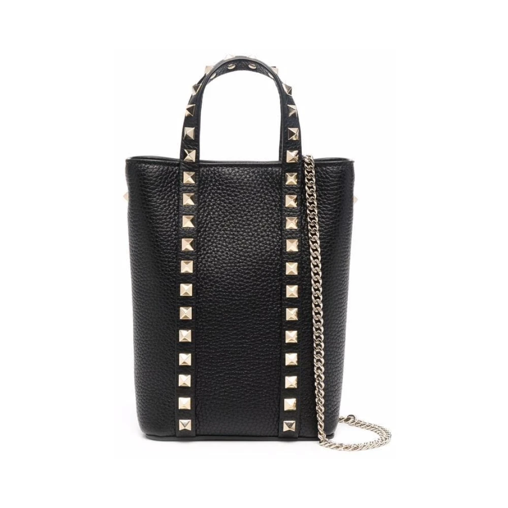 Valentino Garavani Zwarte Studs Tote Tas Black Dames