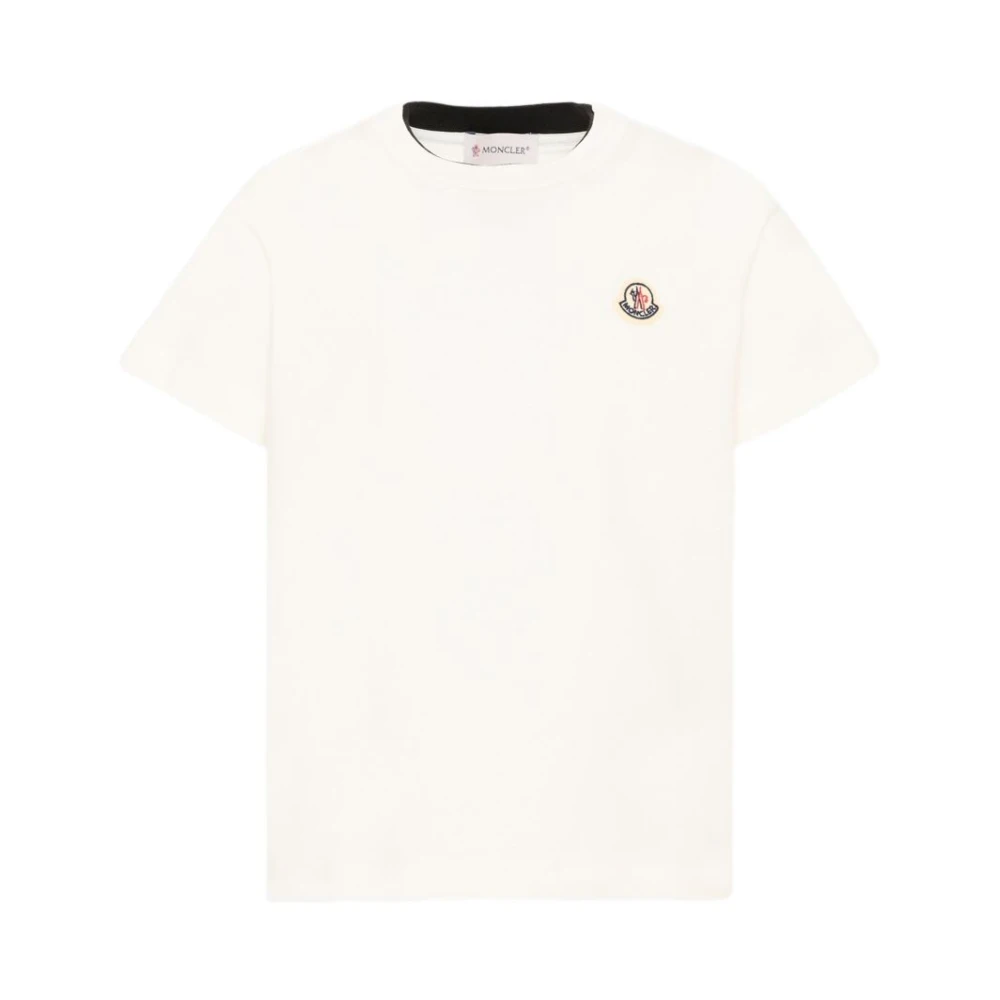 Moncler Archive Logo T Shirt - Unisex - Kids Short Sleeve T-Shirts - White - 6 Y | 116 Cm - Kids - Image 5
