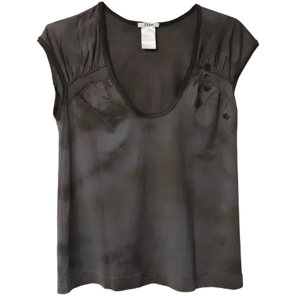 Chloé Pre-owned Cotton tops Gray Dames