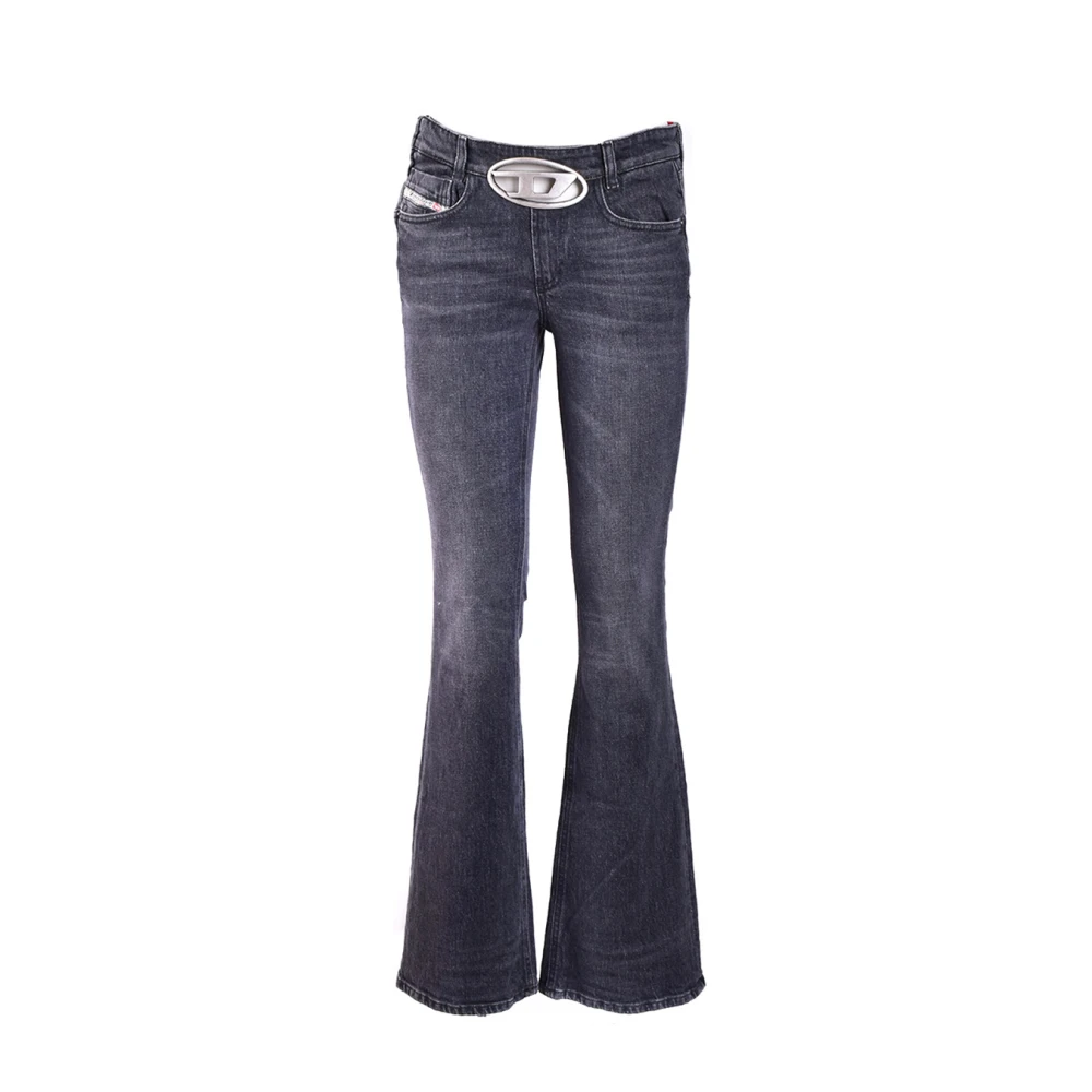 Diesel Women's Black Flare Jeans, W26, Classic Denim Jeans For Everyday Wear