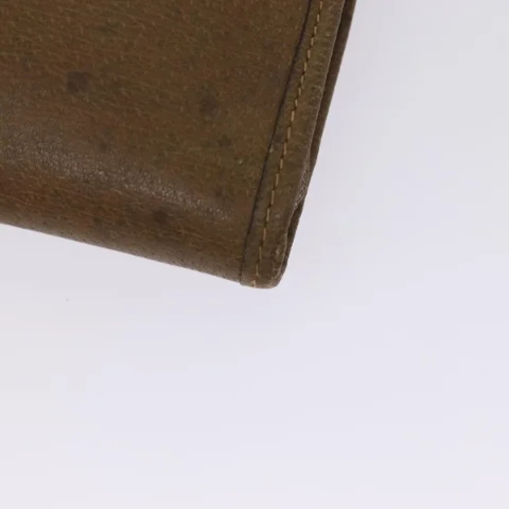Gucci Vintage Pre-owned Leather clutches Brown Dames