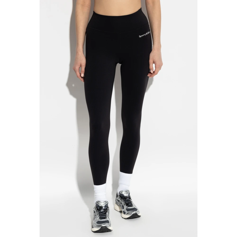 Sporty & Rich Leggings uit de Core-collectie Black Dames