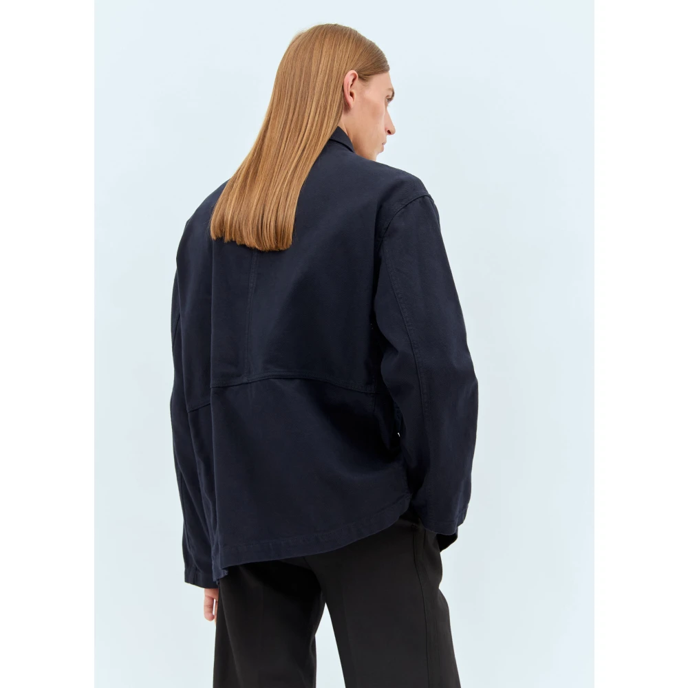 The Row Klassieke Katoenen Twill Jas Blue Heren