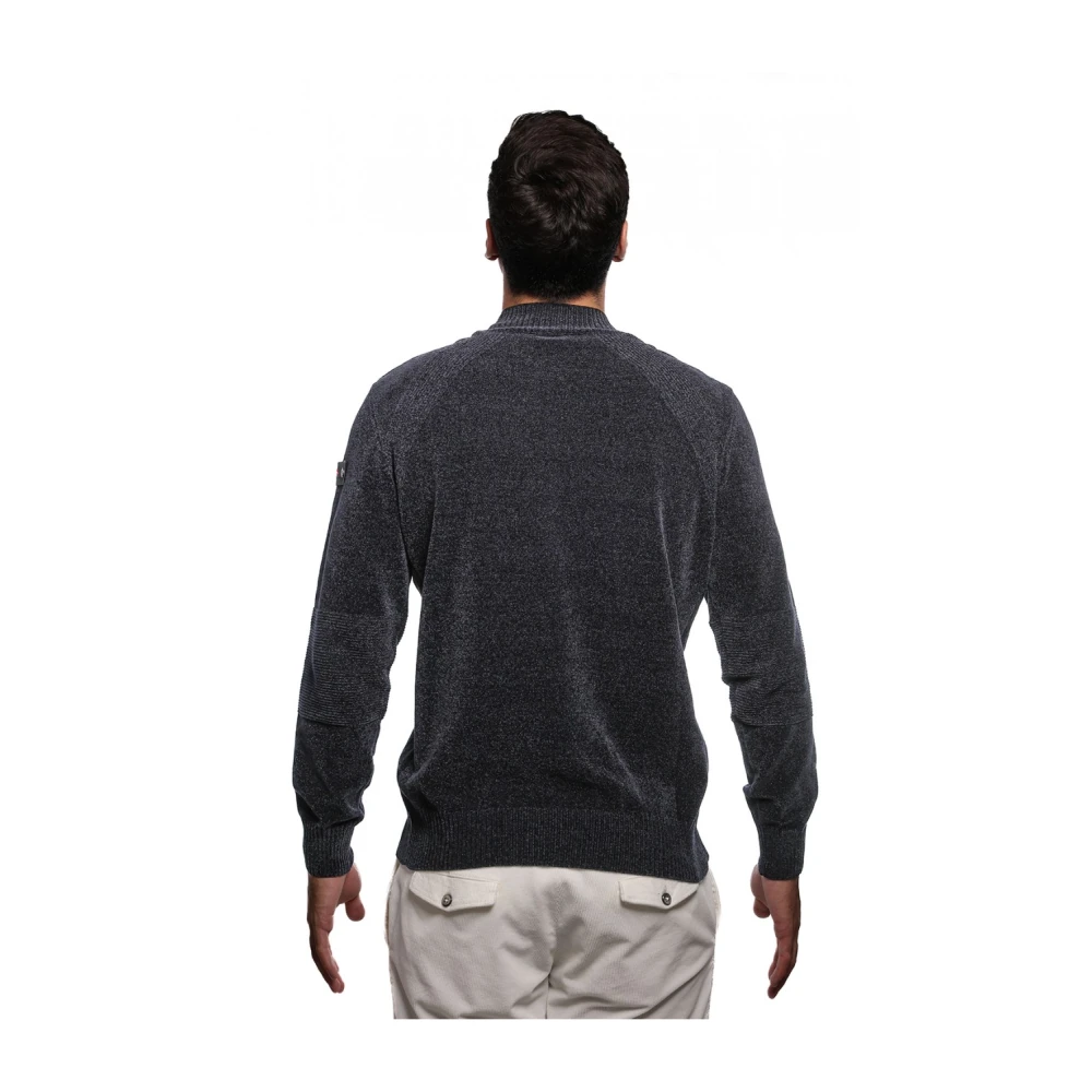 Peuterey Blauwe Gebreide Trui Tulli Model Blue Heren