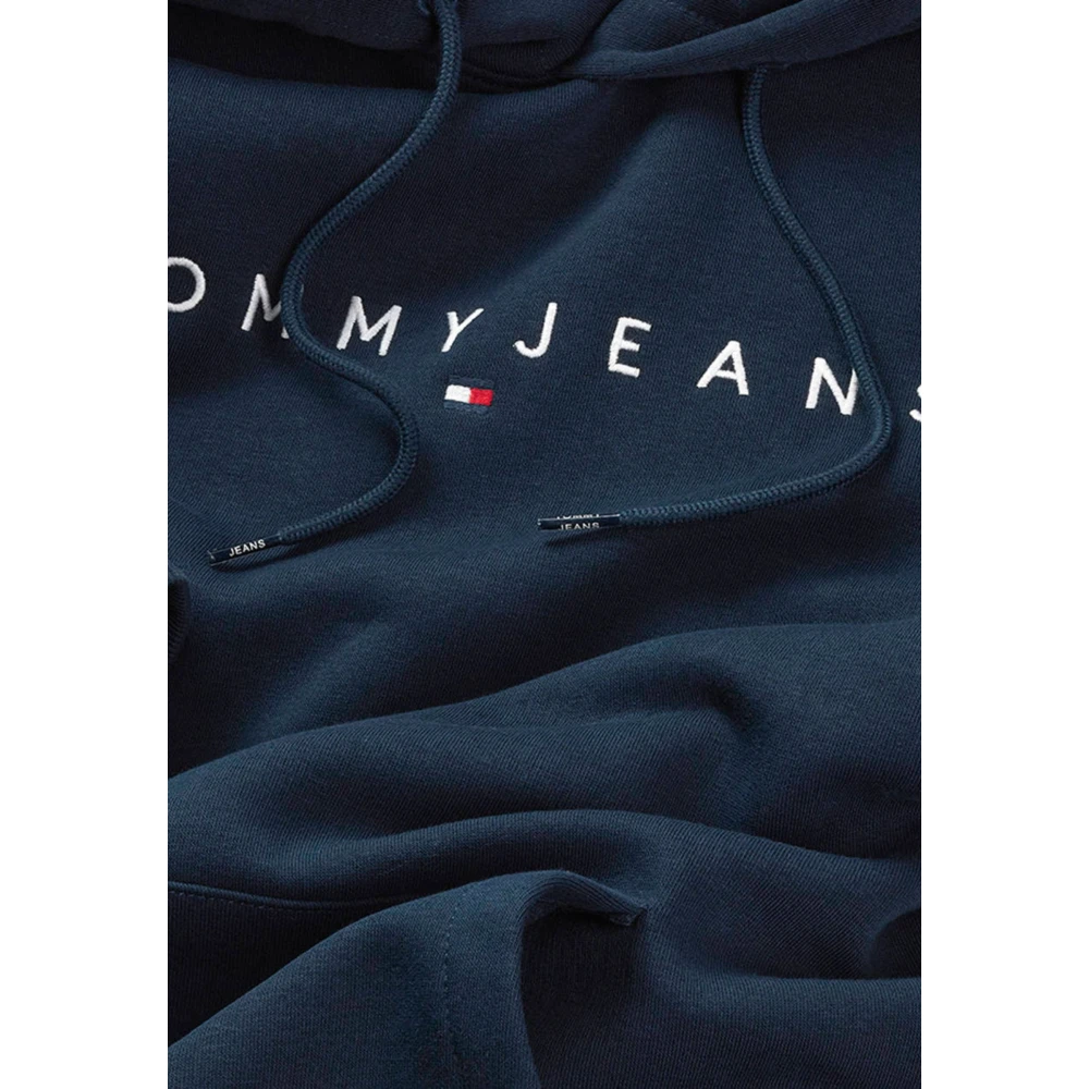 Tommy Hilfiger Blauwe Sweater Linear Logo Blue Heren