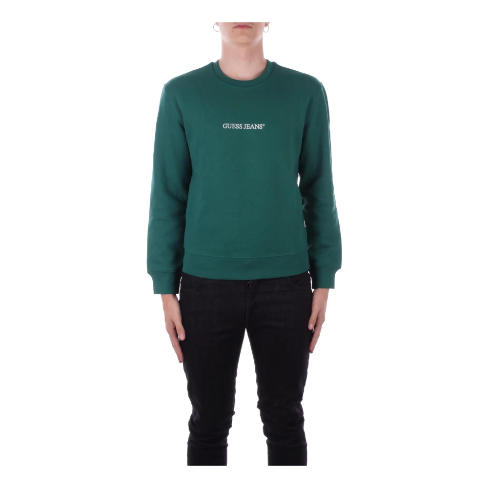 Guess Groene Logo Front Sweater Green Heren
