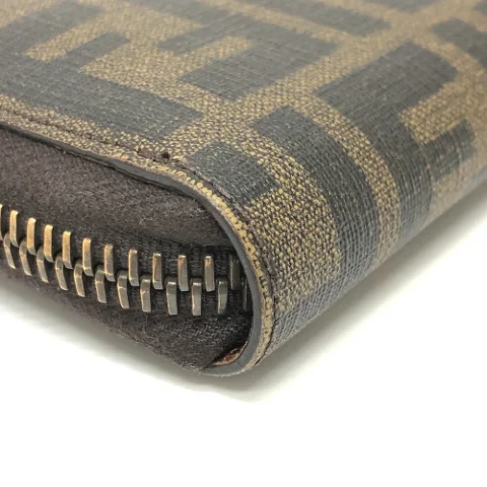 Fendi Vintage Pre-owned Fabric wallets Brown Heren