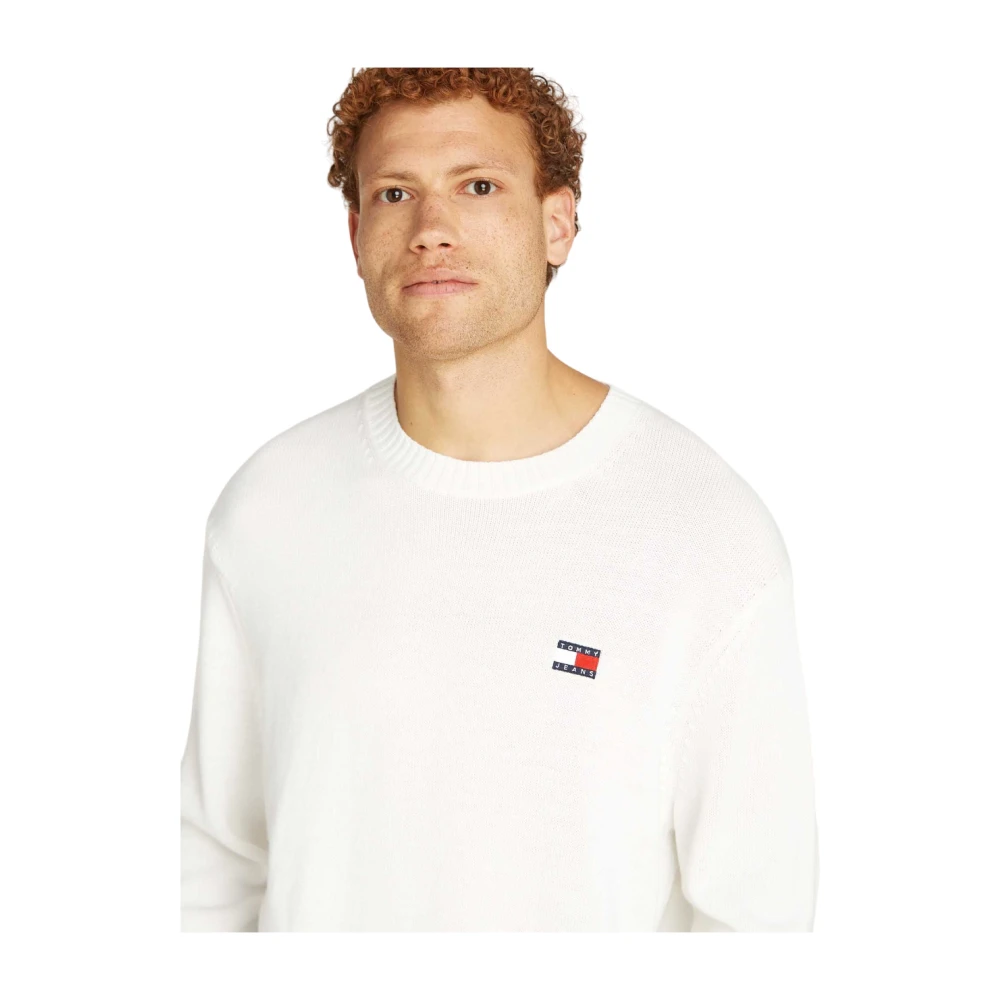 Tommy Jeans Witte Wollen Trui White Heren
