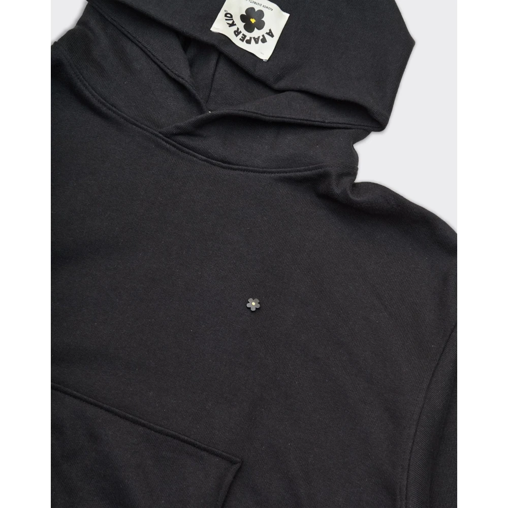 A Paper Kid Zwarte Unisex Hoodie Black Heren