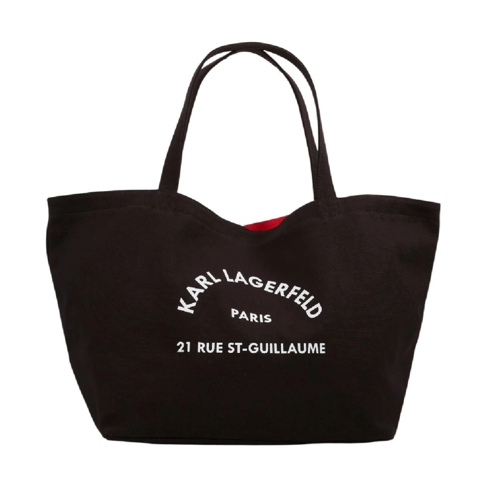 Karl Lagerfeld Canvas Shopper Tas Black Dames