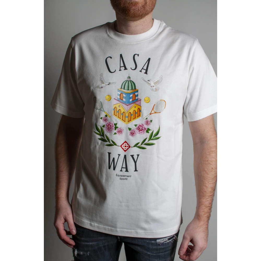 Casablanca Casa Way T-Shirt met Print White Heren